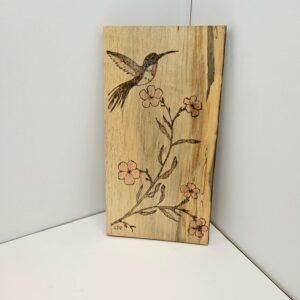 Hummingbird and flowers