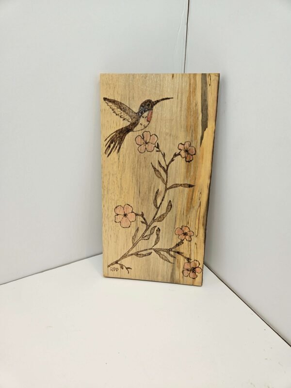 Hummingbird and flowers