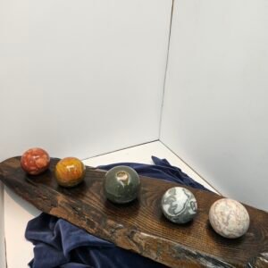 Flight of Jasper Spheres (Red, Bumblebee, Polychrome, Thousand eye and Red lace)