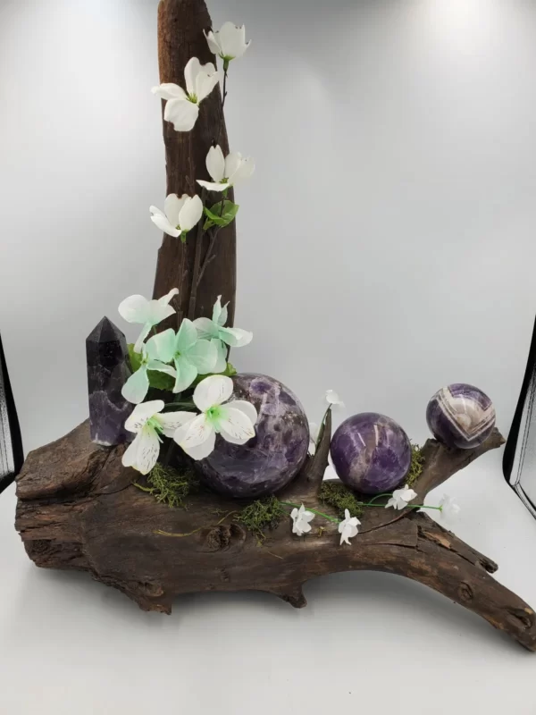 Amythest on Driftwood.