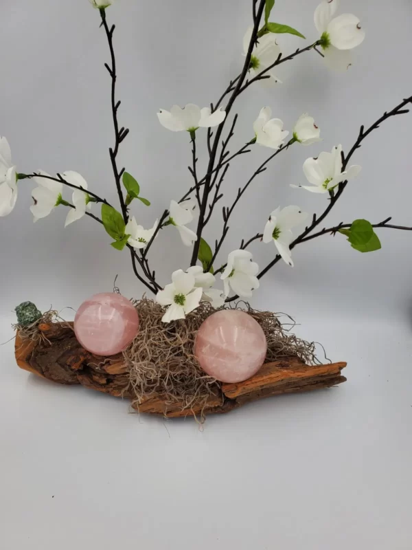 Rose quartz and dogwood.