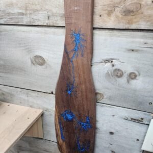 Black walnut charcuterie boards with epoxy filled fractal burns (Small)