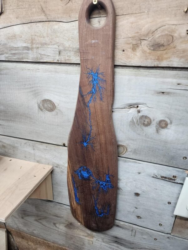 Black walnut charcuterie boards with epoxy filled fractal burns (Small)