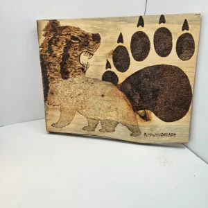 Woodburn bears on live edge pine